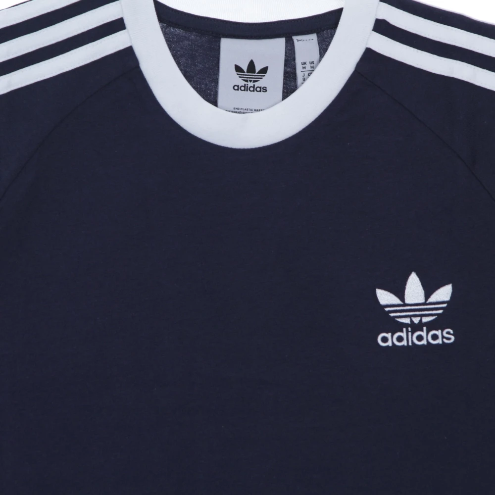 Adidas 3 Stripes Tee Shadow Navy Streetwear Collectie Blue Heren