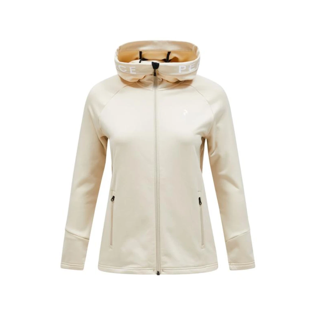 Peak Performance Sand Fog Zip Hood Rider Jas Beige Dames