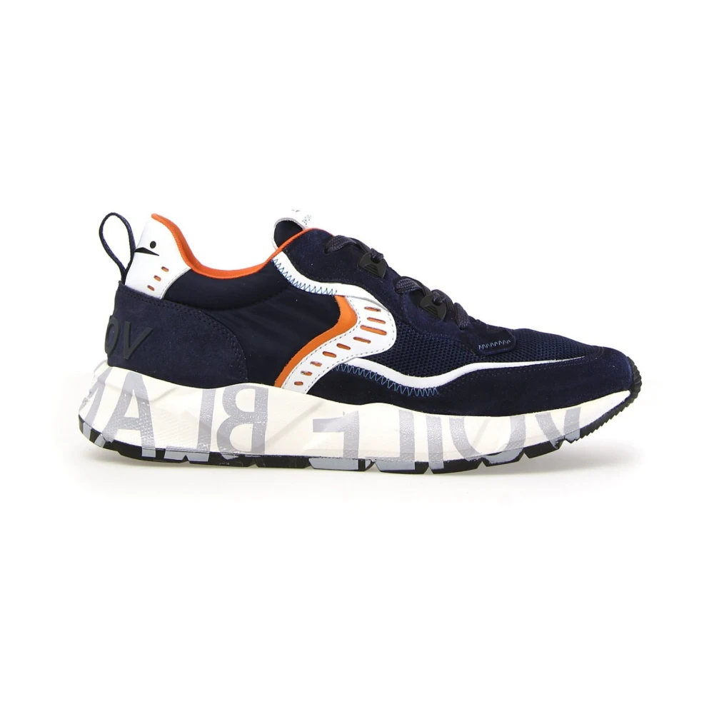 Voile Blanche Blauwe Sneakers met Uniek Design Heren Schoenen