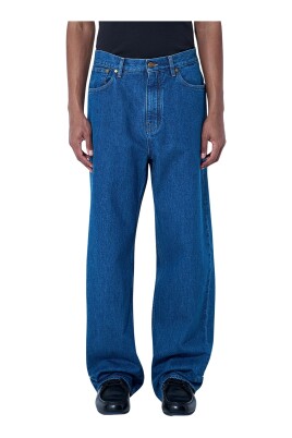 Blend BHTHUNDER RELAXED FIT - Straight leg jeans - denim middle blue/blauw denim/bluedenim
