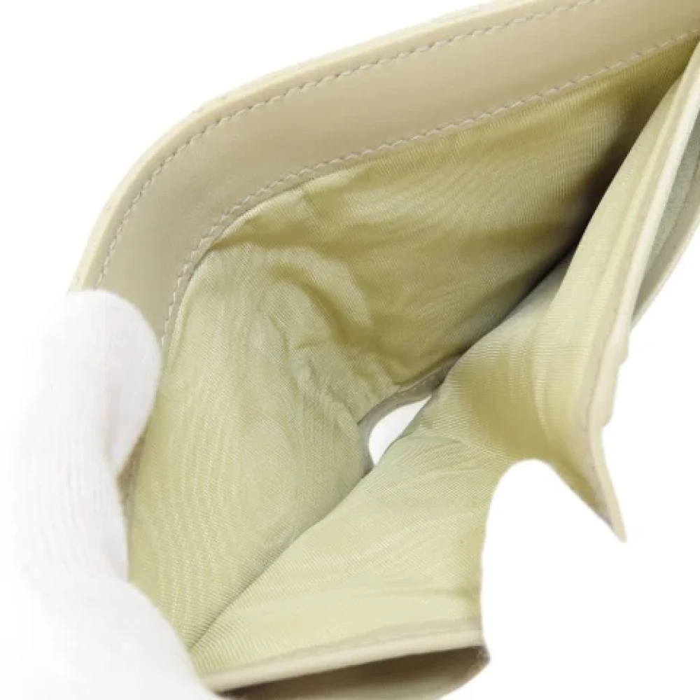 Dior Vintage Pre-owned Leather wallets Beige Dames