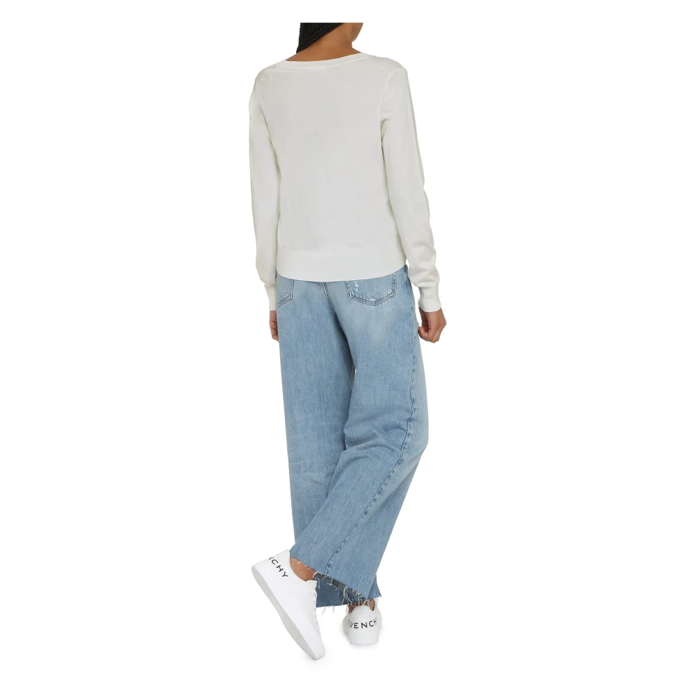 P.a.r.o.s.h. Geribbelde Wol Kasjmier Trui Beige Dames