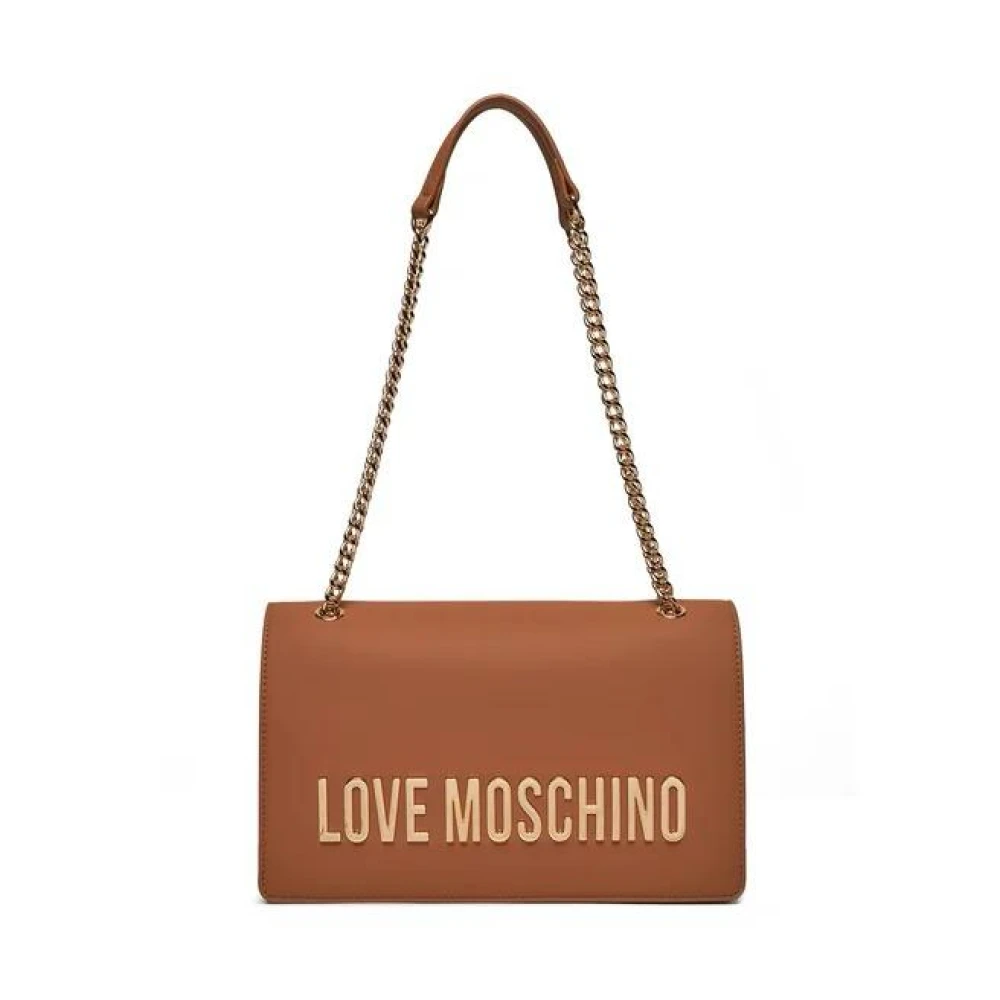 Love Moschino Grijze PU Tas Brown Dames