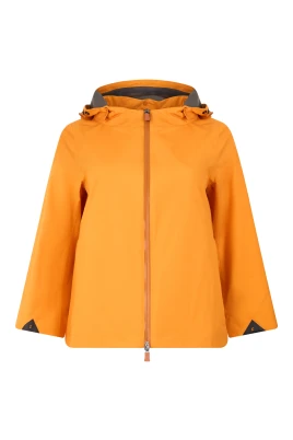 Orange regnjacka med huva