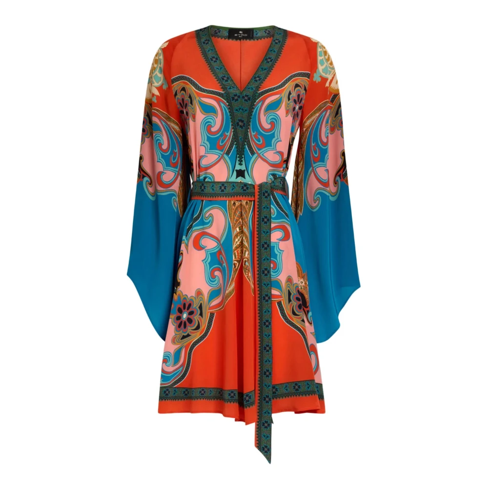 Etro Multicolor Mini Dress With Print - Female - Short Dresses - S - Dresses