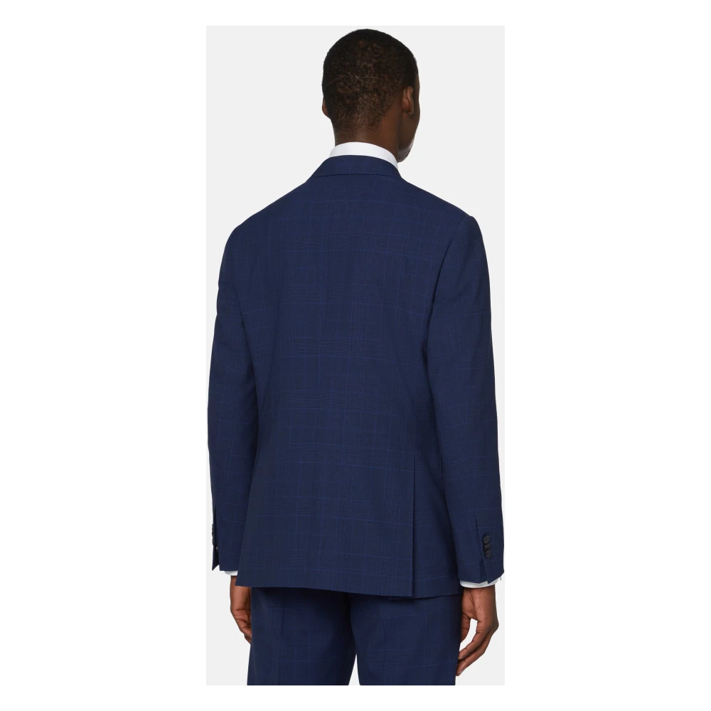 Boggi Milano Prince of Wales Ruit Pak Blue Heren