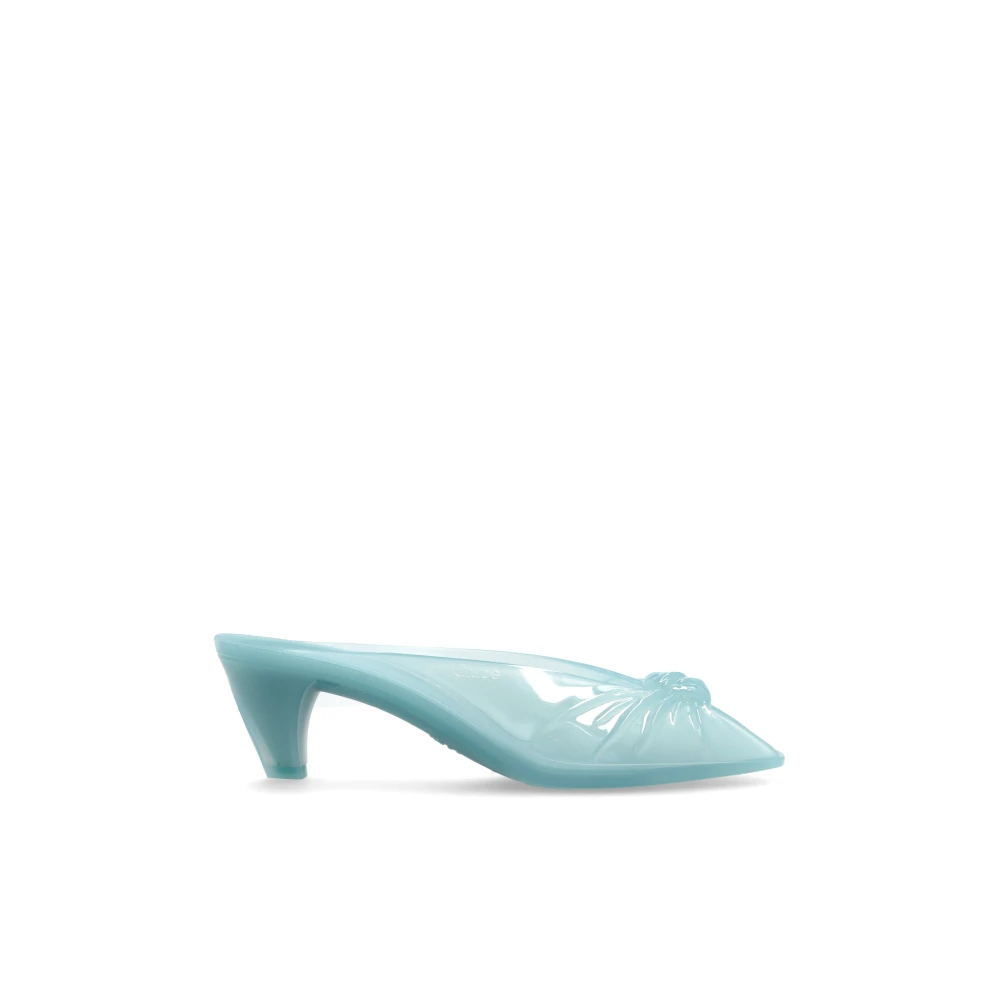 Chloé Women's Blue Heeled Mules, 3 Uk, Jelly Mules
