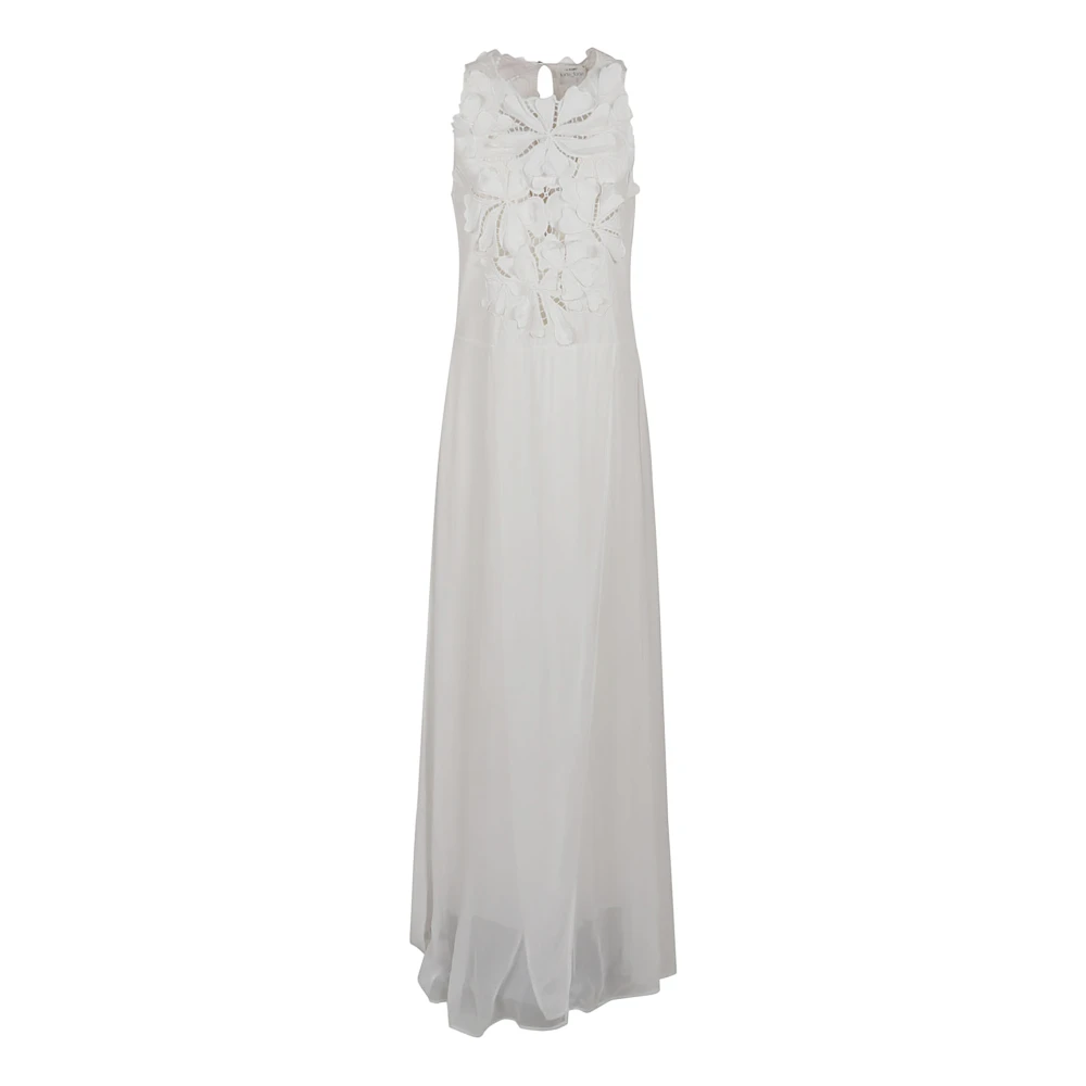 Forte Witte Katoenen Jurk Elegant Ontwerp White Dames