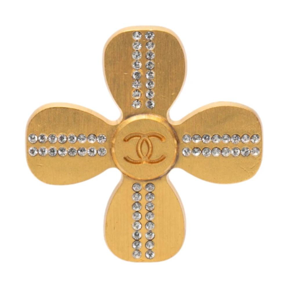 Chanel Vintage Women's Yellow Pre-Owned Flower Brooch