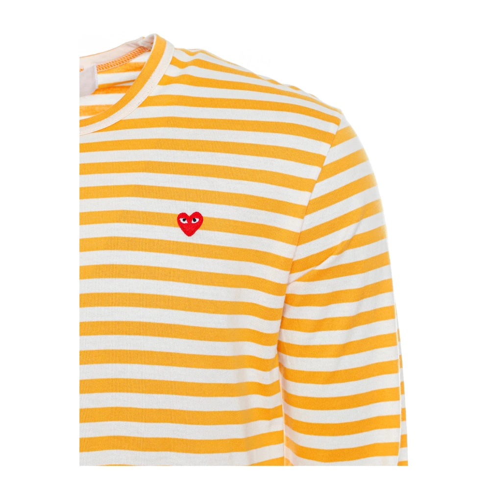 Comme des Garçons Play Long Sleeve Tops Yellow Heren