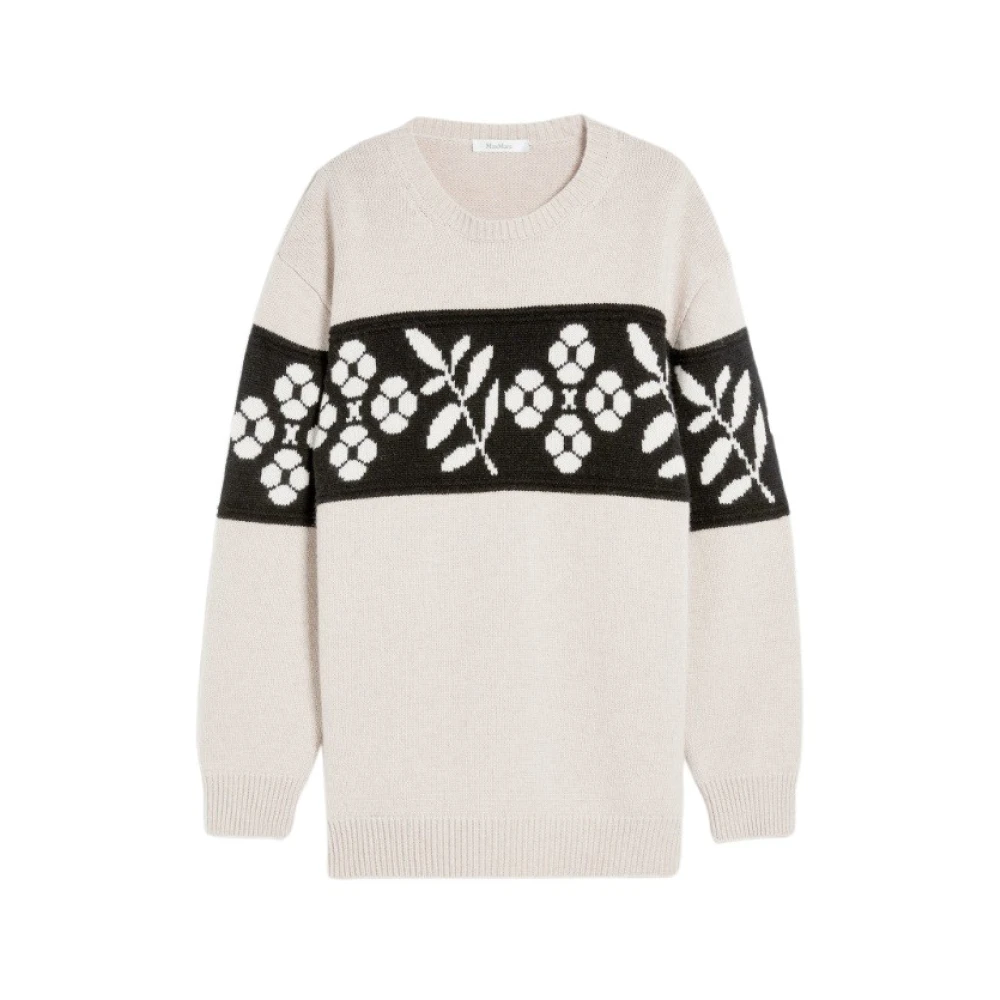 Max Mara Sprankelende Oversized Trui Beige Dames