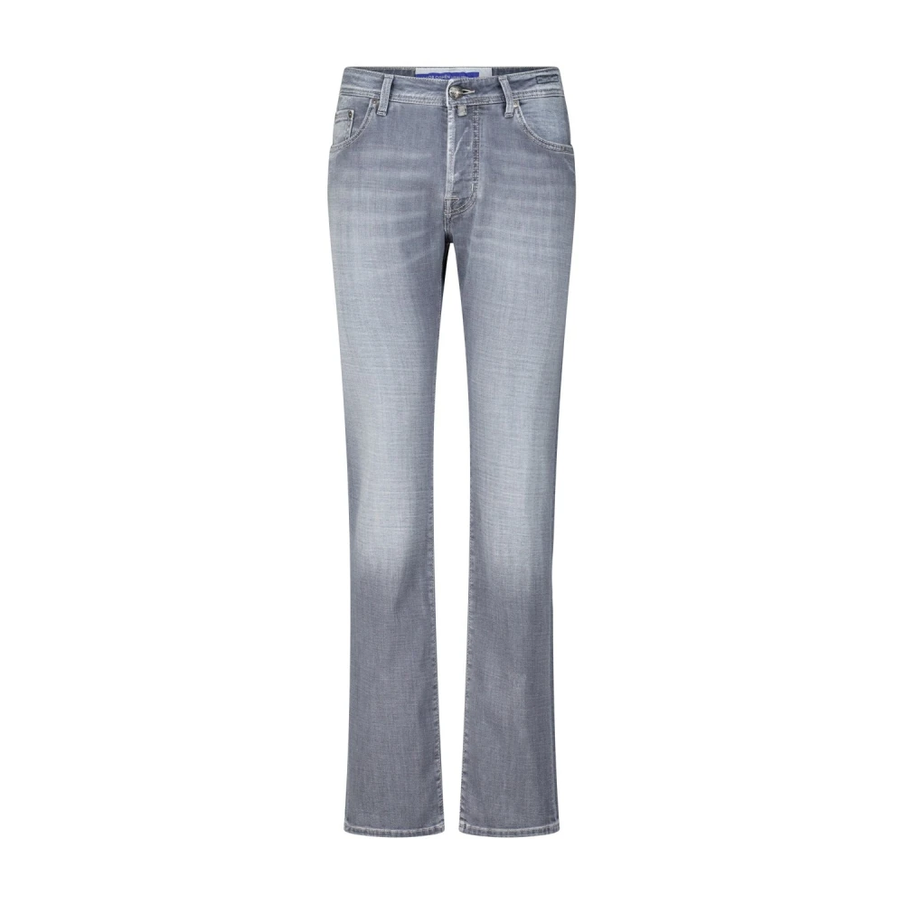 Jacob Cohën Logo Knoop Slim-Fit Jeans Gray Heren