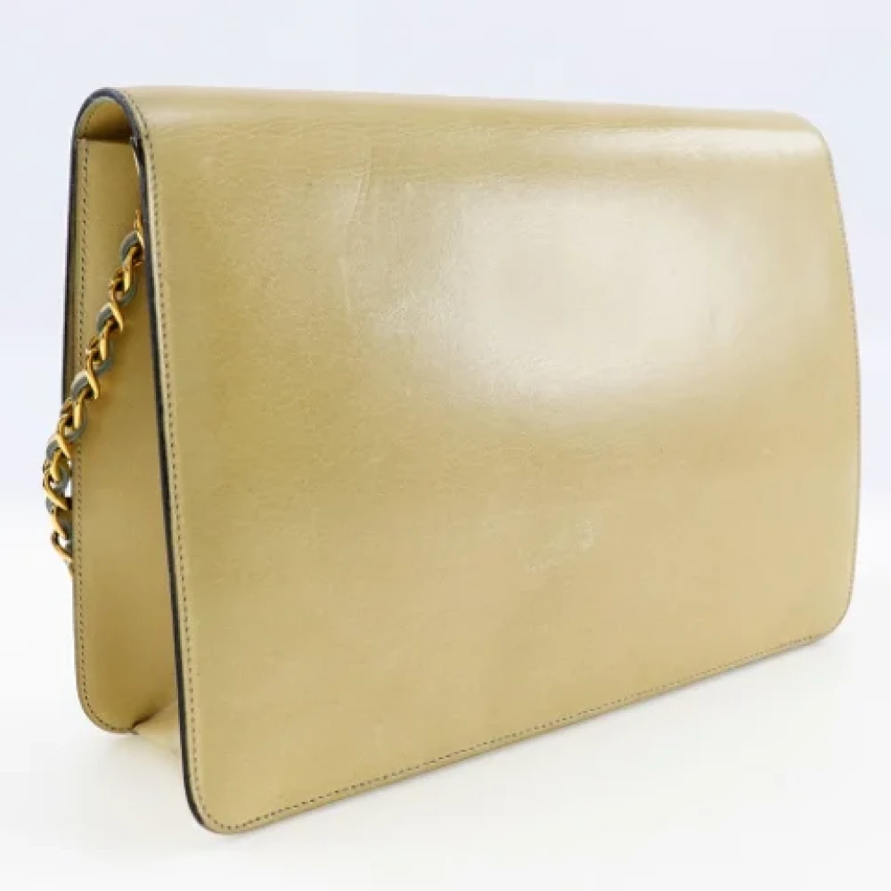 Chanel Vintage Pre-owned Leather chanel-bags Beige Dames