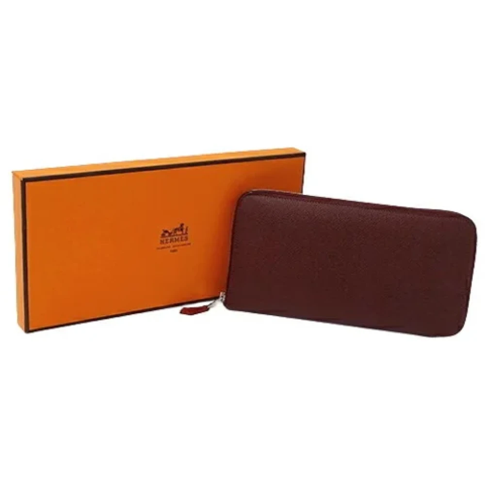 Hermès Vintage Pre-owned Leather wallets Red Dames