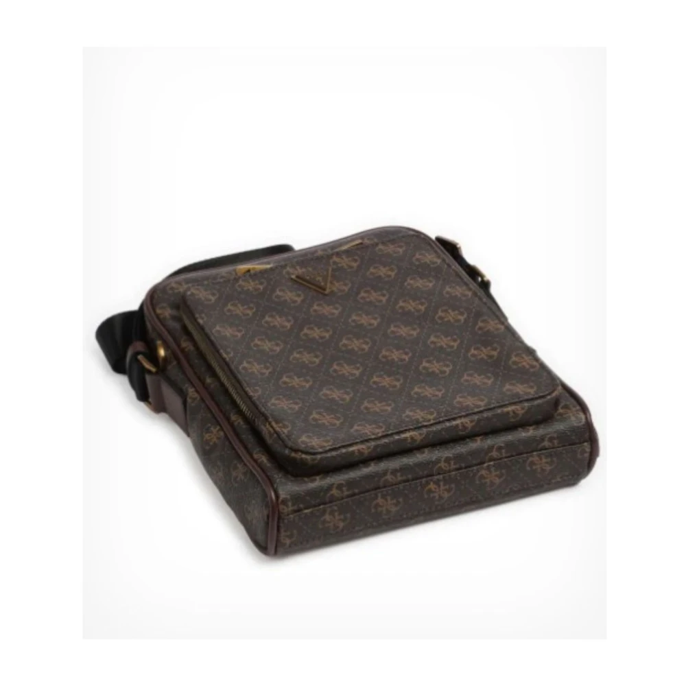 Guess Heren Logo Schoudertas Brown Heren