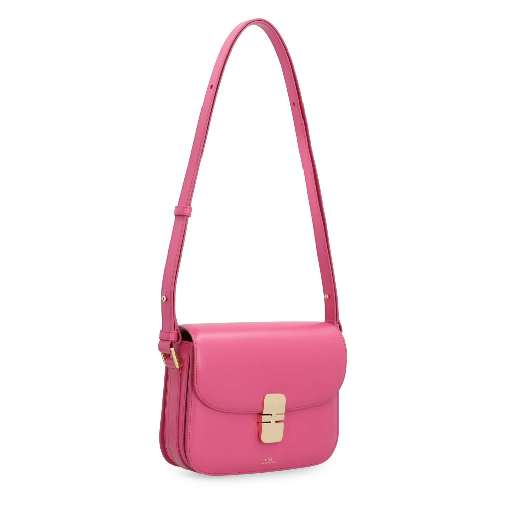 A.p.c. Kleine leren crossbodytas Brown Dames