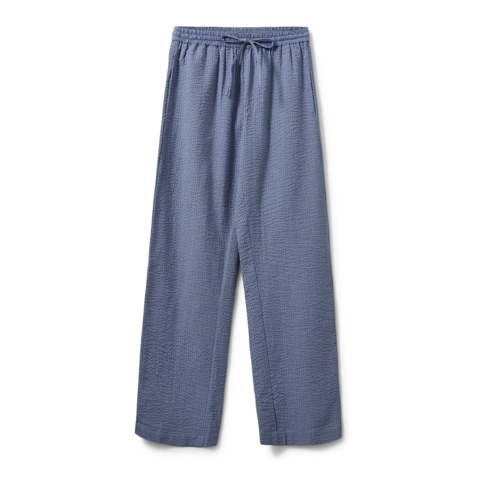 Sofie Schnoor Blauw-Zwarte Wijde Broek Blue Dames