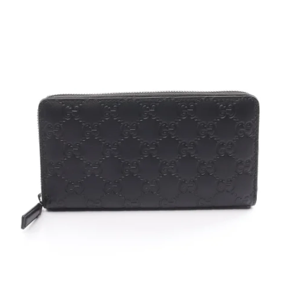 Gucci Vintage Pre-owned Leather wallets Black Dames