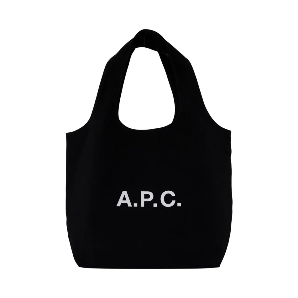 A.p.c. Kvinno Svart Väskor Dam, One Size, Bomull, Ninon Shopper Bag