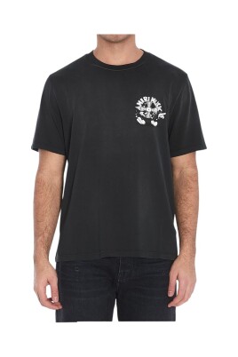 black-logo-print-round-neck-t-shirt
