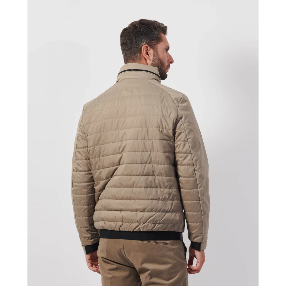 Bugatti Gewatteerde capuchonjas beige Heren