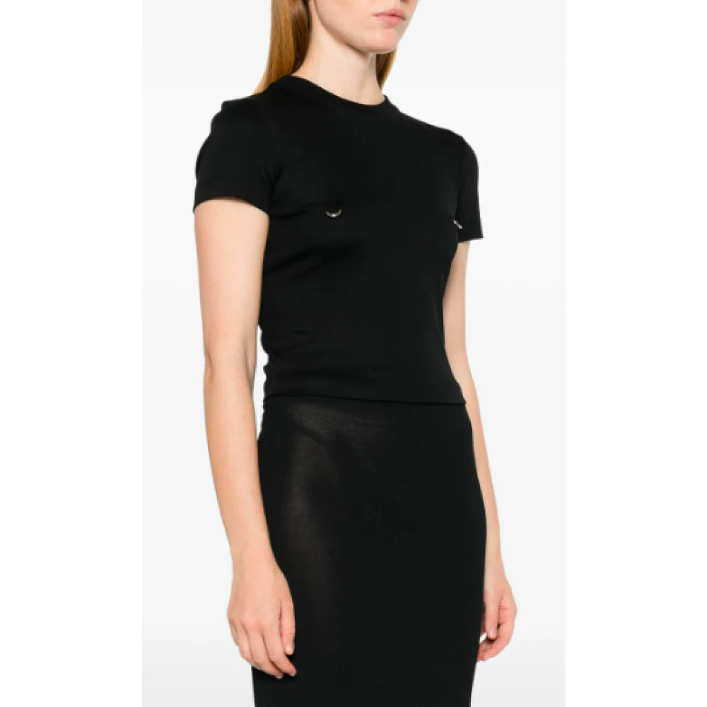 Mugler Zwart T-shirt Klassieke Stijl Black Dames