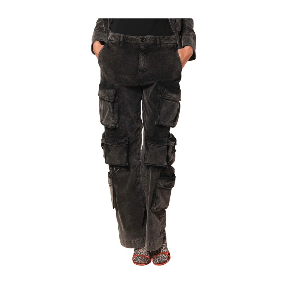 Mason's Cargo broek New Hunter fluweel straight fit Black Dames