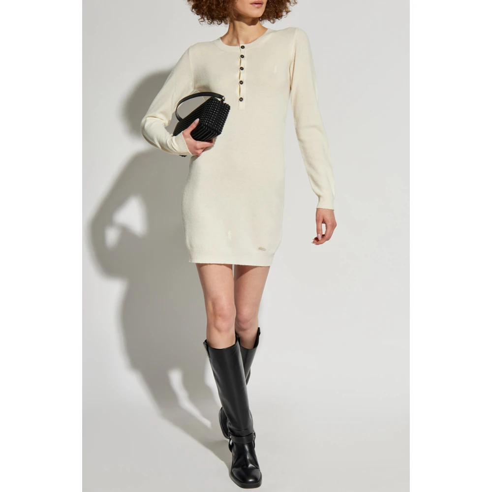 Dsquared2 Wollen jurk Beige Dames