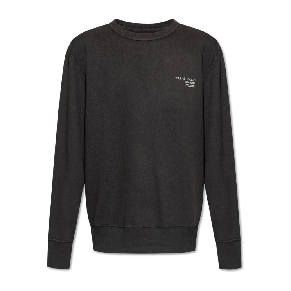 Rag & Bone Sweatshirt met logo-opdruk Black Heren