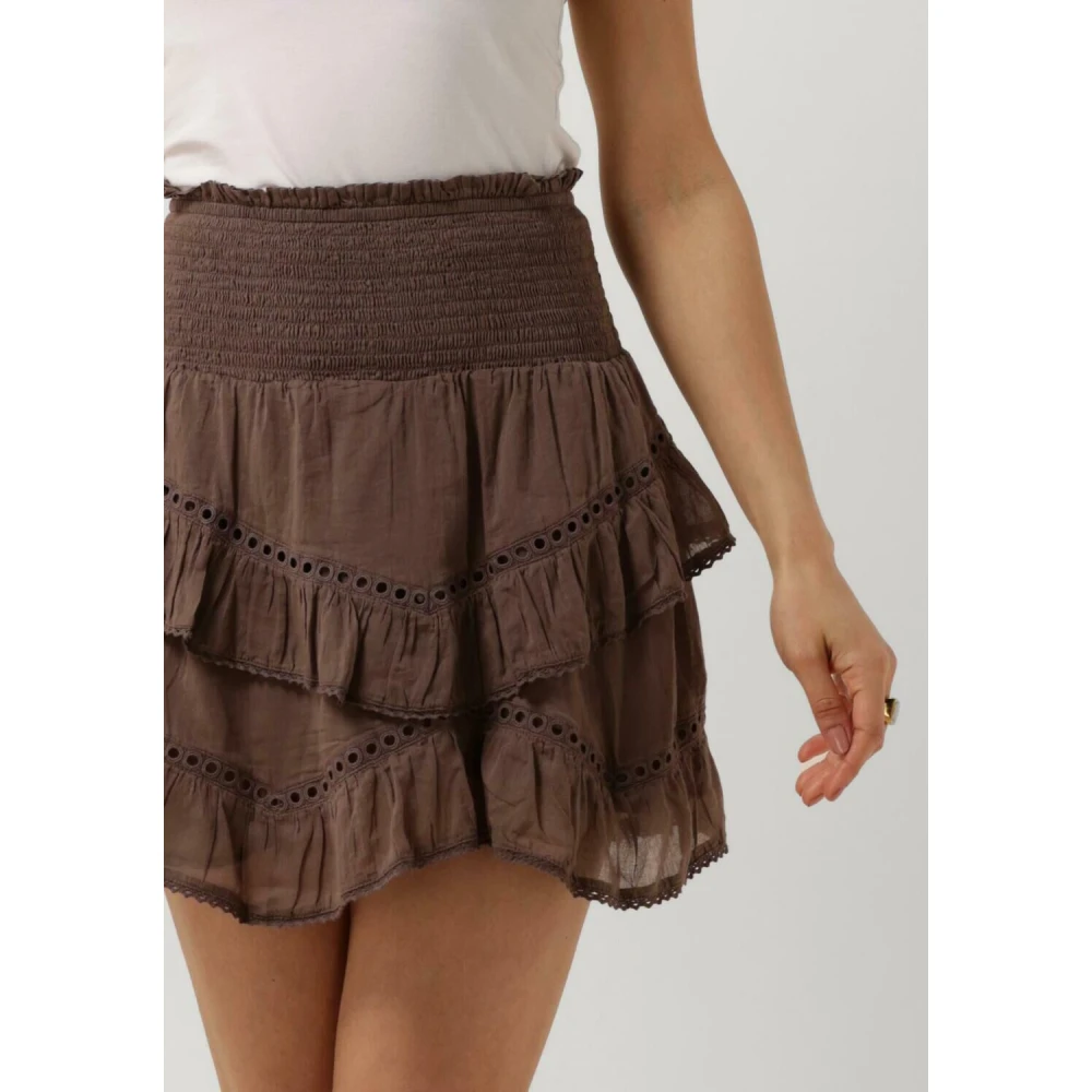 NEO NOIR Bruine Voile Rok Trendy Stijl Brown Dames