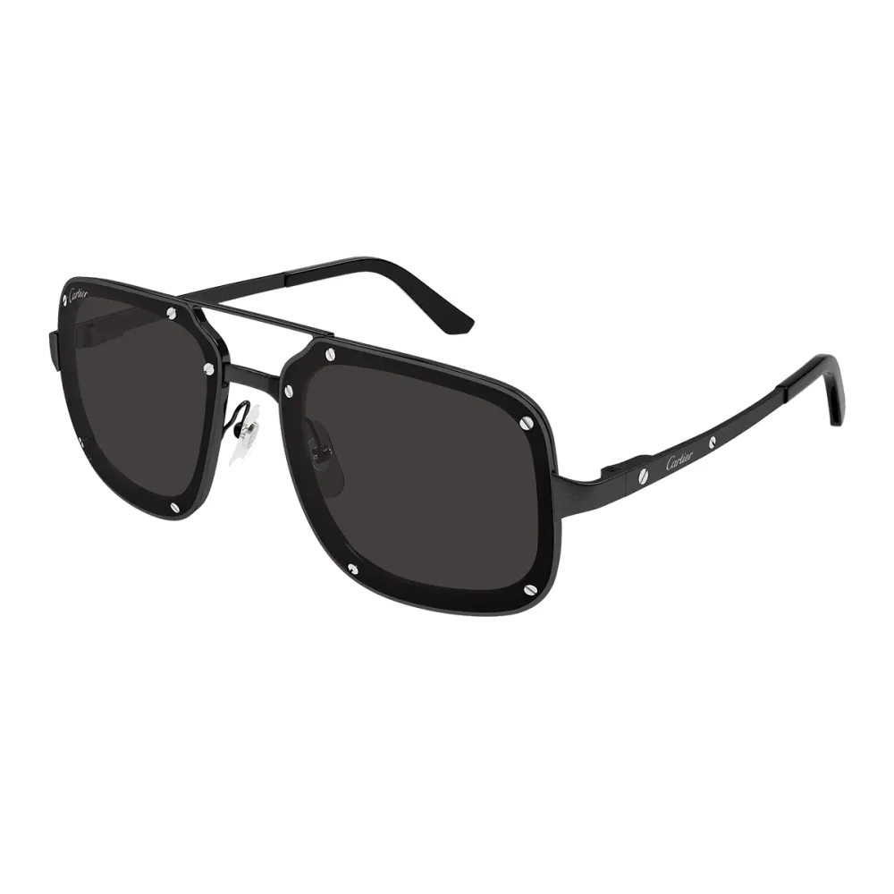 Cartier Unisex Black Exception Titanium Sunglasses - Sunglasses - 58 Mm - Accessories