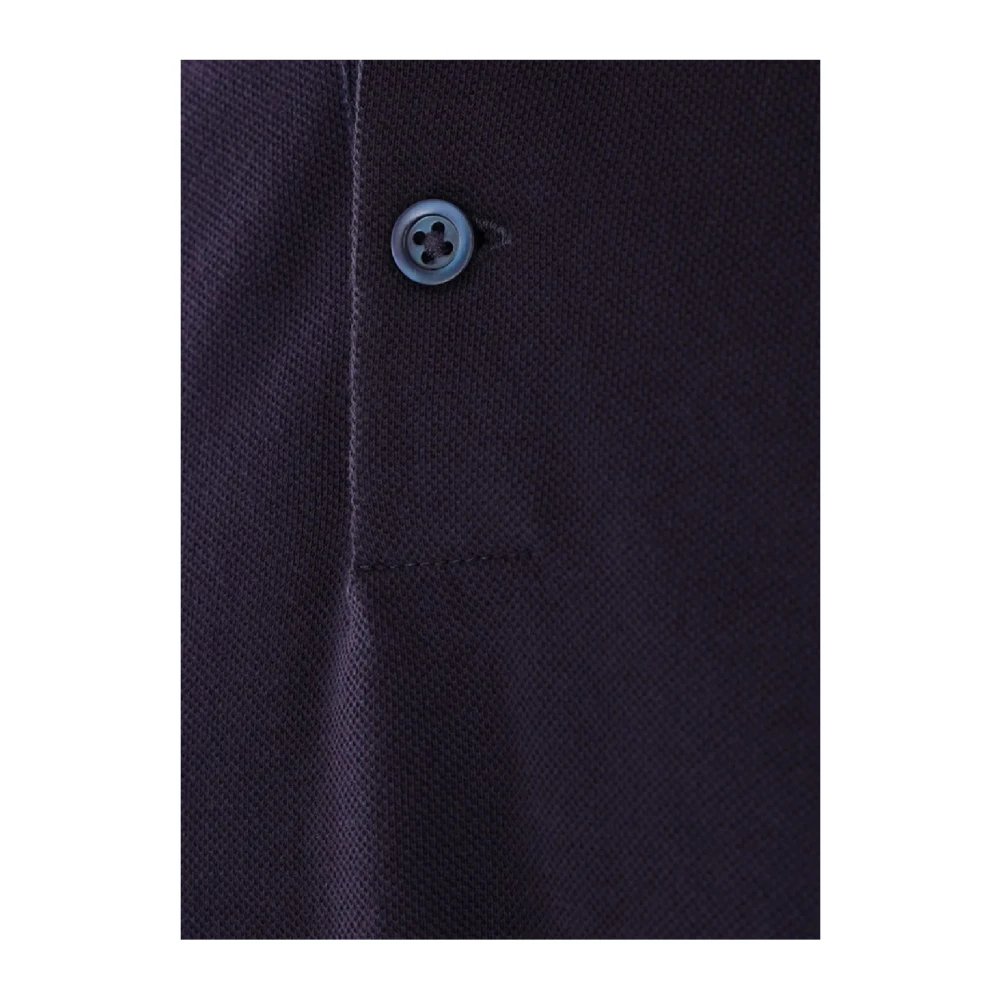 BRUNELLO CUCINELLI Luxe korte mouw polo Blue Heren