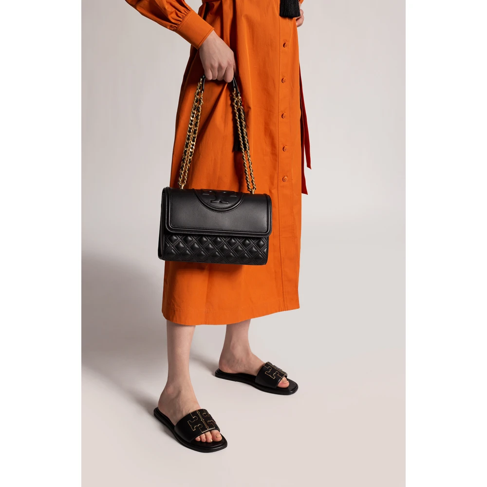 TORY BURCH Fleming Convertible Schoudertas Black Dames
