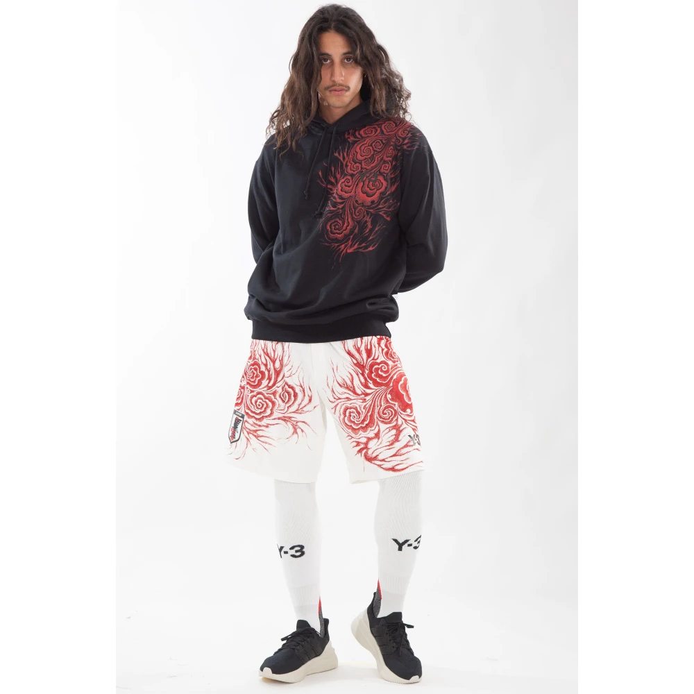 Y-3 Flame Hoodie in Zwart Black Heren