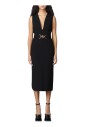 robe-midi-noire-sans-manches-a-col-en-v