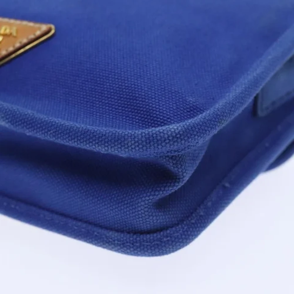 Prada Vintage Pre-owned Canvas prada-bags Blue Dames