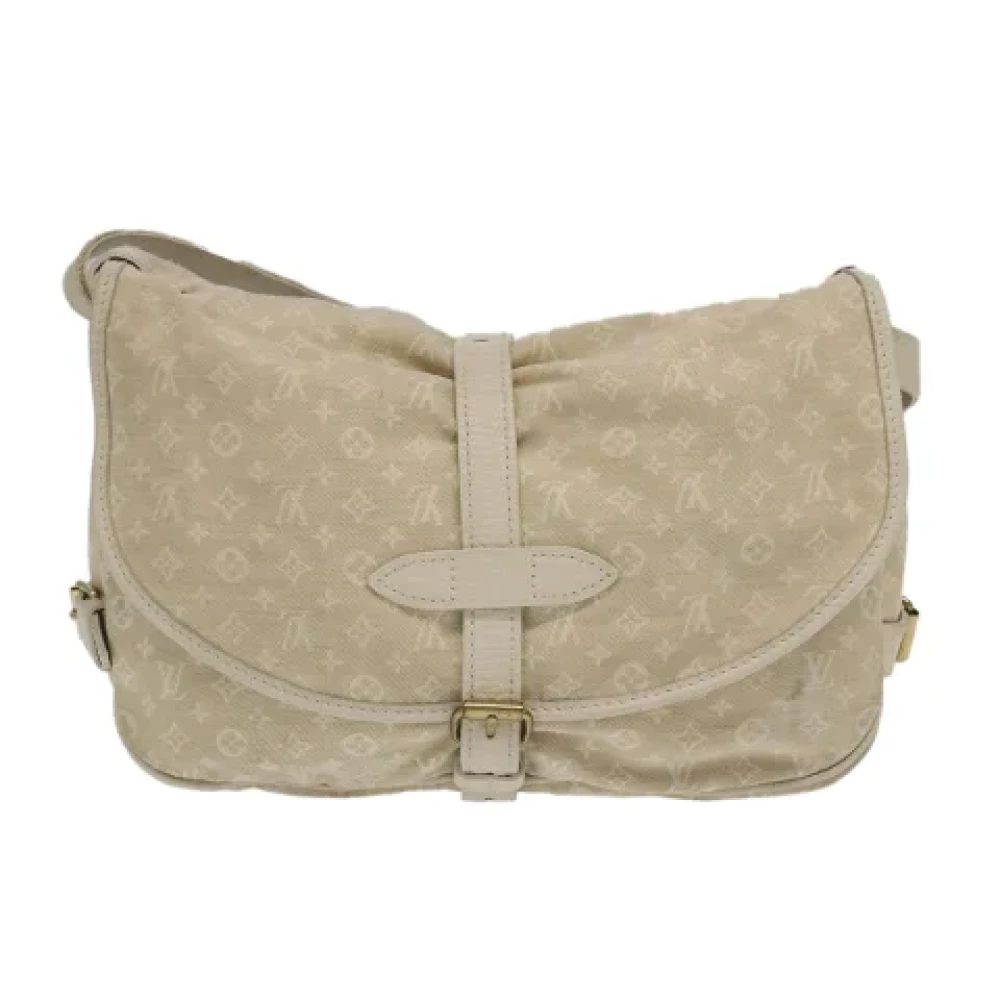 Louis Vuitton Vintage Pre-owned Canvas shoulder-bags Beige Dames