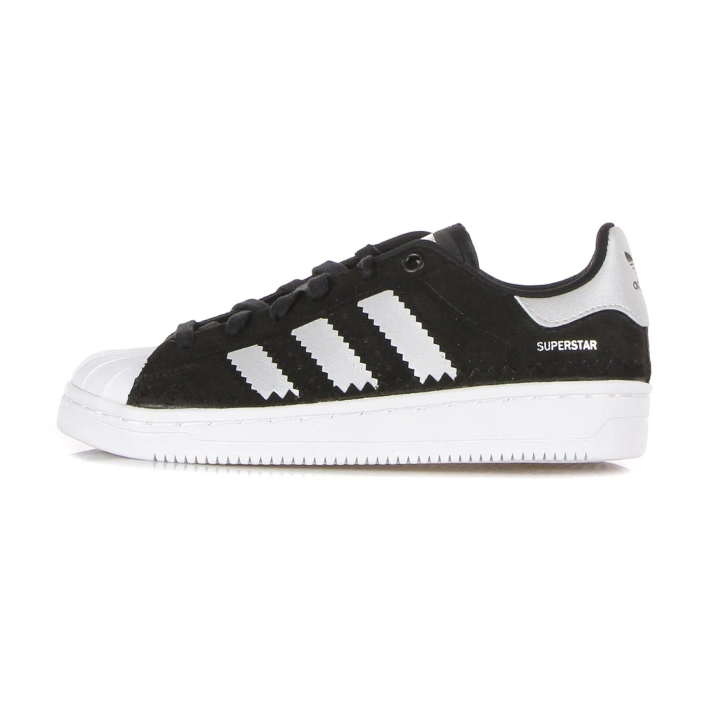 Adidas Men's Black Sneakers,, Core /Silver Low Sneaker Womens Shoe Size 2 Uk