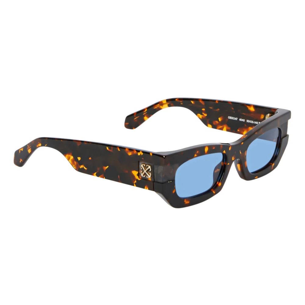 Off White , Sunglasses, Unisex, Brown, 50 Mm, Rectangular Sunglasses Belleville Havana Glossy