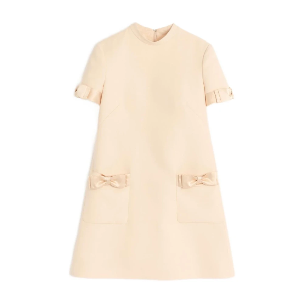 Valentino Women's Beige Wool Silk Short Dress - Short Dresses - S - Dresses