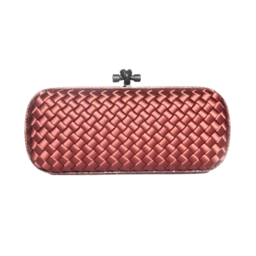 Bottega Veneta Vintage Pre-owned Satin clutches Pink Dames