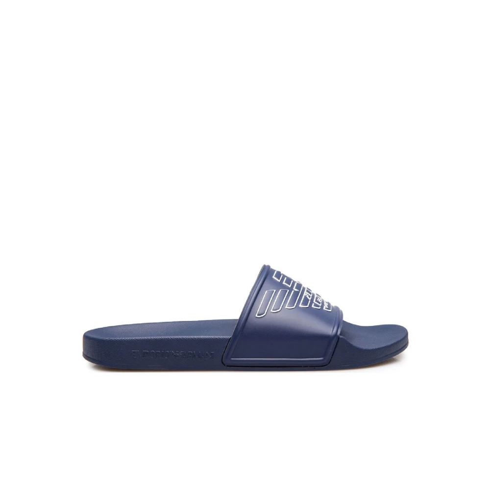Emporio Armani Mannelijk Blauw Schoenen Heren, 40 Eu, E Flip Flops Slippers Xvps 01Xn 129Q741