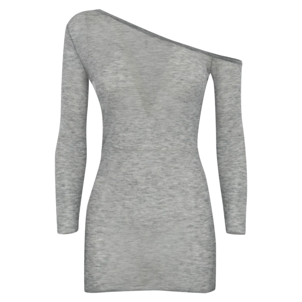 PATRIZIA PEPE Grijze Sweater Finezza Lange Mouw Gray Dames