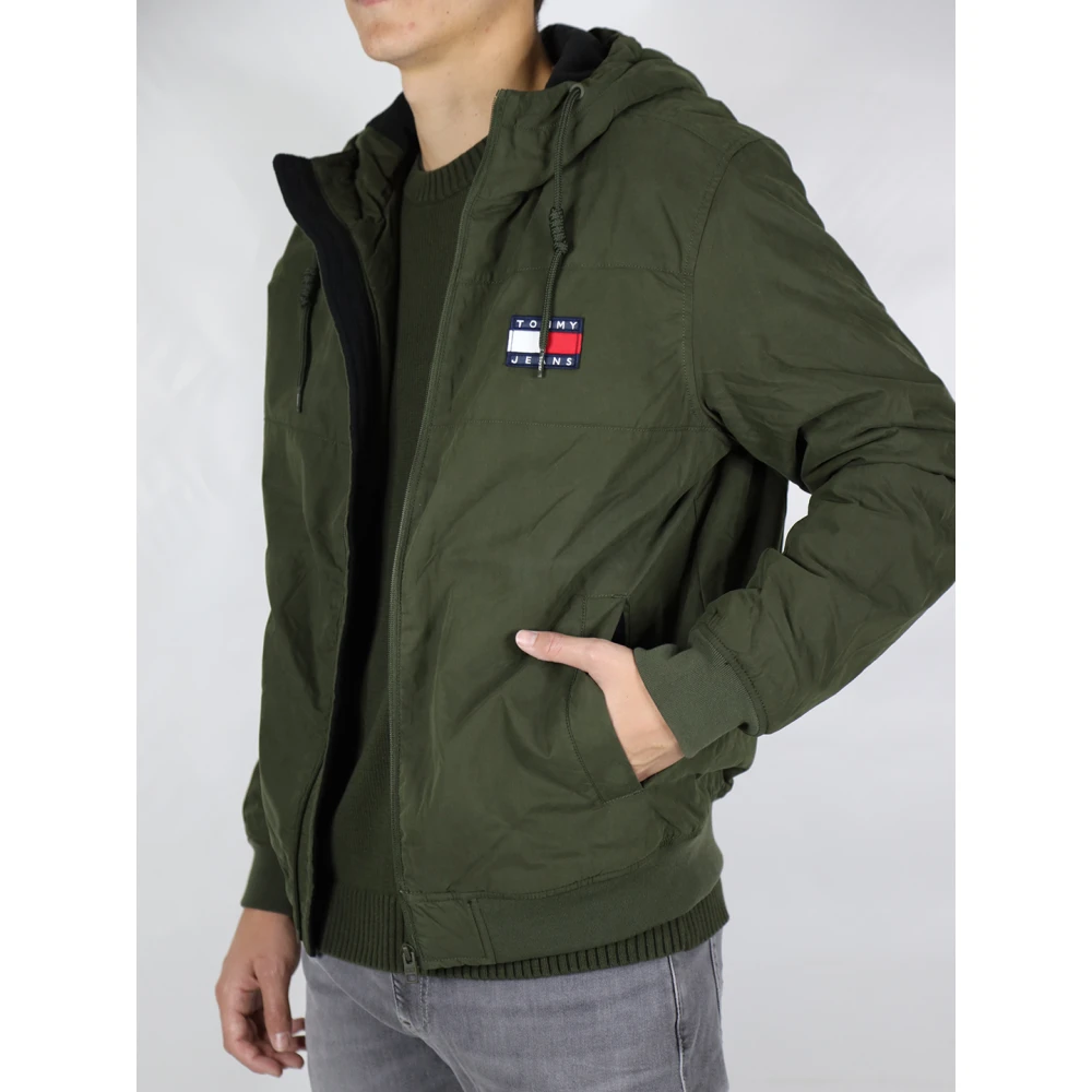 Tommy Hilfiger Groene Shell Jas met Capuchon Green Heren
