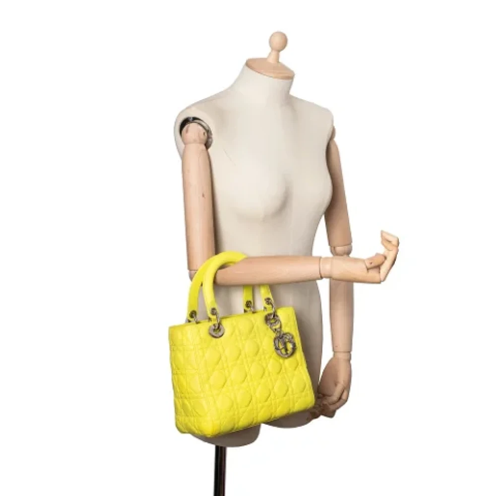 Dior Vintage Pre-owned Leather dior-bags Yellow Dames