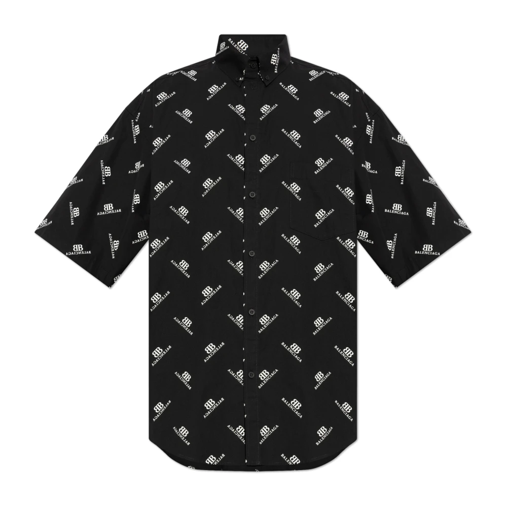 Balenciaga Overhemd met een zak Black Heren
