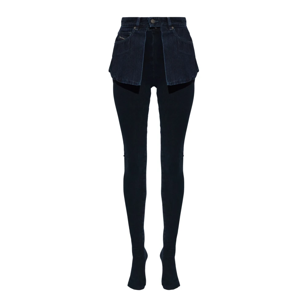DIESEL | Jeans skinny a vita media D-Spika-Fsj2 in denim blu | Women | S - Immagine 3