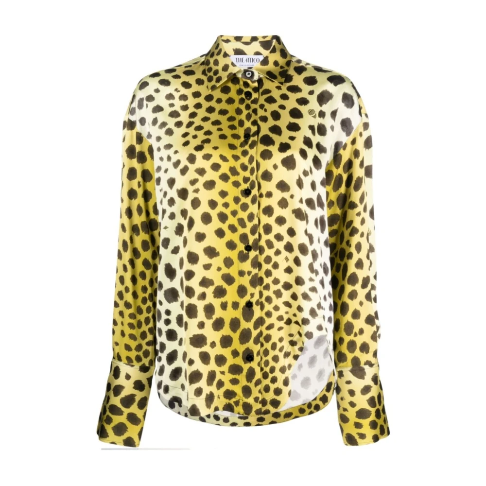 The Attico Cheetah Print Gele Shirt Multicolor Dames