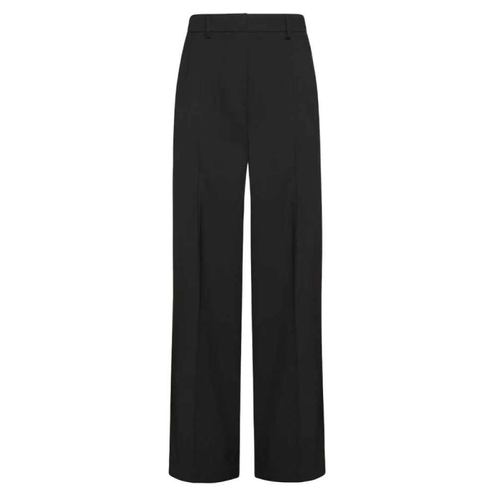 Momoni Kyoto Wijde pijpen wollen broek Gray Dames