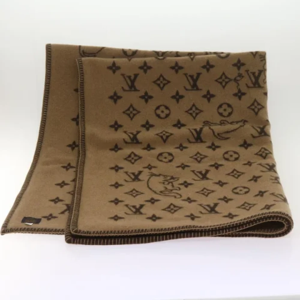 Louis Vuitton Vintage Pre-owned Wool home-office Brown Dames